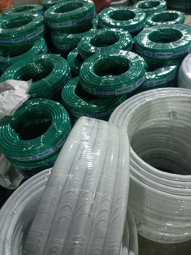 PVC Pipe Rolls Warehouse Stacks